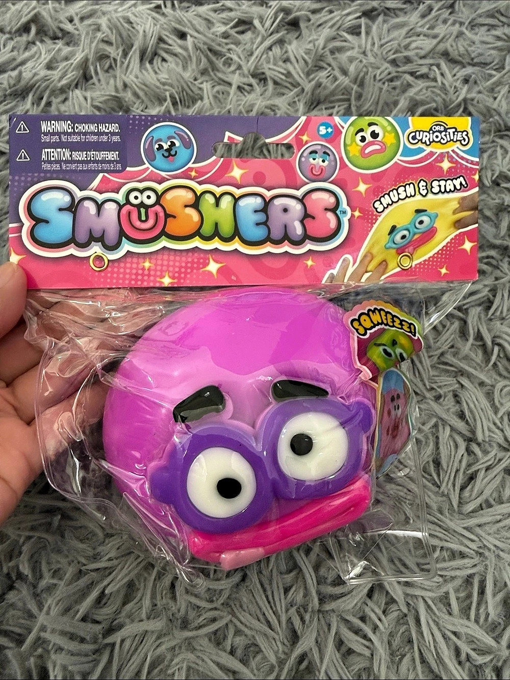 ORB Curiosities Smushers Pink & Purple Toy